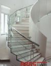 Non-slip stair glass